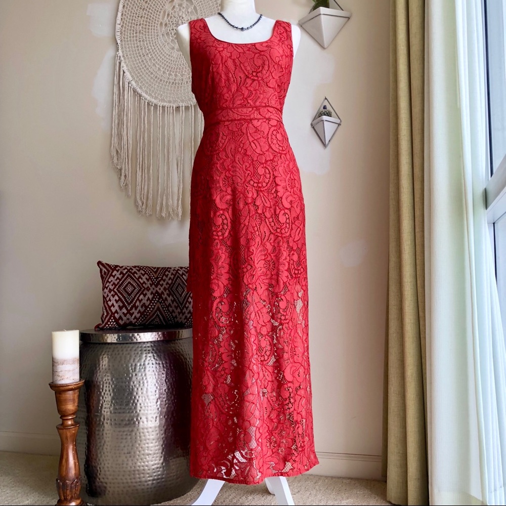Boho BCBG red lace maxi dress. 10. Wedding